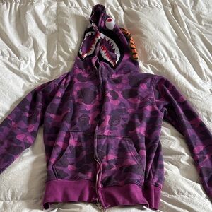 Bape sta purple zip up S